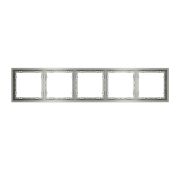 Рамка пластиковая VOLTUM S70 на 5 постов, (сталь)