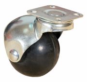 Колесо-шар мебельное, с площадкой, серая резина 50мм - SCMG 25