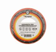 Изолента ПВХ профессиональная 0.18х19мм 20м красн. Kranz KR-09-2804