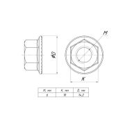 Гайка с фланцем М6 EKF gflm6