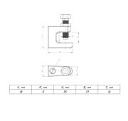 Струбцина монтажная М8 EKF SM8