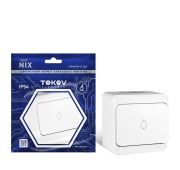 Кнопка звонка ОП Nix 10А IP54 250В бел. TOKOV ELECTRIC TKE-NX-DB-C01-IP54