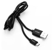 Кабель USB Micro USB 2А 1м зарядка + передача данных черн. (пакет) ERGOLUX 15088