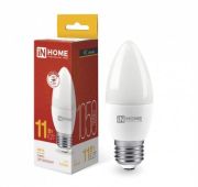 Лампа светодиодная LED-СВЕЧА-VC 11Вт свеча 3000К тепл. бел. E27 1050лм 230В IN HOME 4690612020488