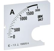 Шкала сменная для амперметра Э47 1500/5А-1.5 72х72мм IEK IPA10D-SC-1500