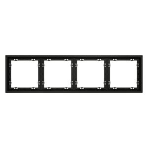 Рамка пластиковая VOLTUM S70 на 4 поста, (черный матовый)