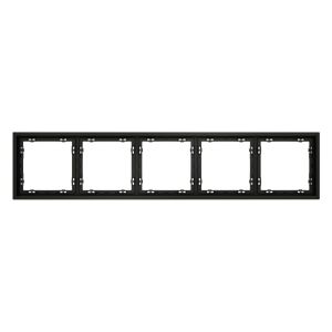 Рамка пластиковая VOLTUM S70 на 5 постов, (черный матовый)