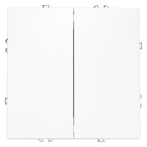 Проходной переключатель встраиваемый VOLTUM S70 двухклавишный 10А, (белый матовый)