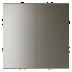 Проходной переключатель встраиваемый VOLTUM S70 двухклавишный 10А, (шелк)