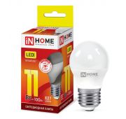 Лампа светодиодная LED-ШАР-VC 11Вт шар 3000К тепл. бел. E27 1050лм 230В IN HOME 4690612020600