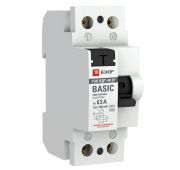 Выключатель дифференциального тока (УЗО) 2п 63А 100мА тип AC электрон.Basic EKF elcb-2-63-100e-sim