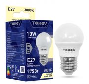 Лампа светодиодная 10Вт G45 3000К Е27 176-264В TOKOV ELECTRIC TKE-G45-E27-10-3K